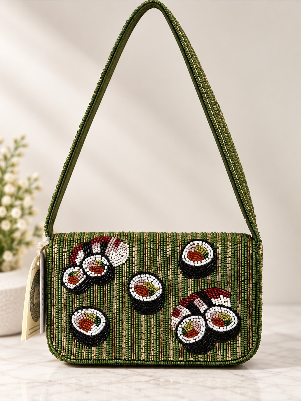 Beaded Sushi Shoulder Bag
